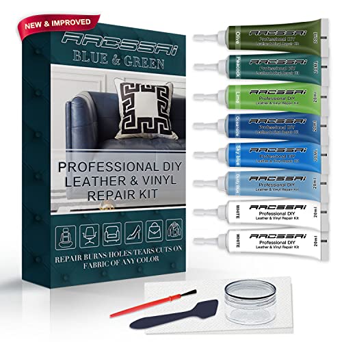 ARCSSAI ARCSSAL Blue & Green Leather Repair Kit for Furniture, Car