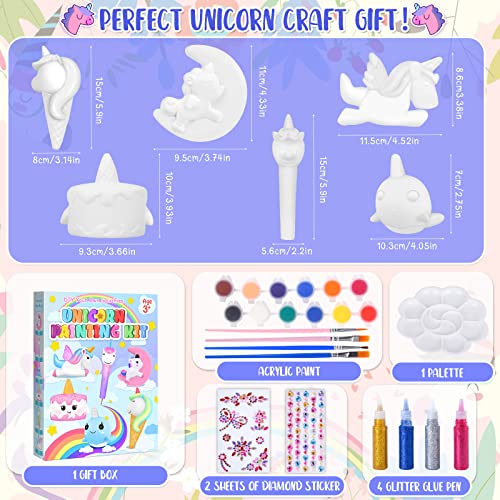 Paint Your Own Squishies Kit, Bergmoer DIY Squishies Set, Unicorn Arts