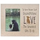 Unconditional Love Dog Vertical Distressed Wood Picture Frame 4x6