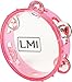 LMI Transparent Tambourine with Head Pink 15CM