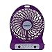 Innobay 4-inch Mini Hand Held Portable USB Fan Powered by Premium 2600mAh 18650 Lithium Rechargeable Battery, 4 Blades, 3 Speeds Wind, Powerful Air Flow (F95B Purple)