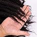 3 Packs Marley Braid Hair Extensions, Afro Kinky Curly Bulk Twist Crochet Braids Hair Extensions for Women (18