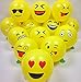 Jofan 100 Pack Latex Emoji Smiley Face Balloons 12 inches Yellow Emoji Balloon for Kids Birthday Party Favors