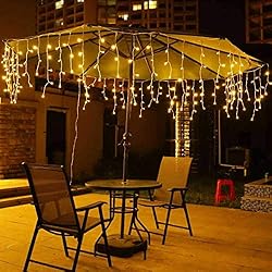 Toodour Icicle Christmas Lights, 612 LED 50ft 8