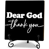 Entryway Table Decor Living Room Decors Christian Home Decorations Shelf Decoration Aesthetic Boho Living Room Farmhouse Decor Living Room Dresser Decorations For Woman(Dear God Thank You) - A14