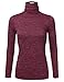 Doublju Marled Turtleneck Knit Sweater For Women With Plus Size (Made In USA)