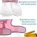 Cute Elegant Pink Mesh Dog Cat Pet Vest Harness with Bow tie Lace and White Short Skirt Dress Artificial Pearls and Matching Leash Set for Dogs Cats Pets (Chest Girth: 13.8