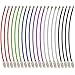 Keychain, Wisdompro 20 Pack of 4.3 Inches Stainless Steel Wire Ring 2mm Cable Loop Rings for Hanging Luggage Tag, Keys and ID Tag Keepers - Multicolor