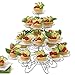 Resulzon 4-Tier Cupcake Stand -Stainless Steel Dessert Tree Tower Display for Christmas, Weddings, Birthday Parties, Weddings, Cady Bar and Events
