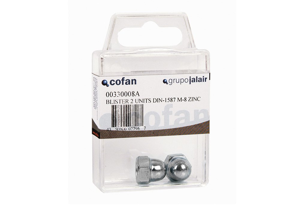CoFan 00330004 A – Pack of 4 Blind Nut DIN 1587)