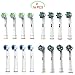 Replacement Brush Heads Compatible with Oral b Braun Electric Toothbrush - 16 Pack of Brush Heads Including 4 Floss Action,4 Cross Action, 4 Flexible and Soft & 4 Pro White by Bixshell