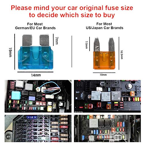 485pcs Assorted Medium & Standard Auto Car Truck Blade Fuses Assortment - 2A 3A 5A 7.5A 10A 15A 20A 25A 30A 35A 40A-ATC/APR/ATO+ATM Boat Automotive Replacement Fuses
