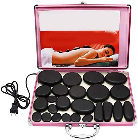 24 PCs/Set of Massage Stone Health Energy Volcanic Hot Stones SPA Essential Oil Volcano Massage Beauty Salon Essential Oil Artifact Massage Stone Set