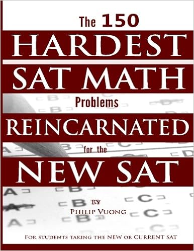 The 150 Hardest Sat Math Problems Reincarnated For The New Sat Vuong Philip 9781516994526 Amazon Com Books