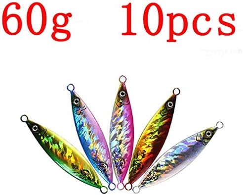 Nafanio 10pcs/lot Lures Metal Jig 20g/30g/40g/60g/80g/100g/150g/200g Bass Baits