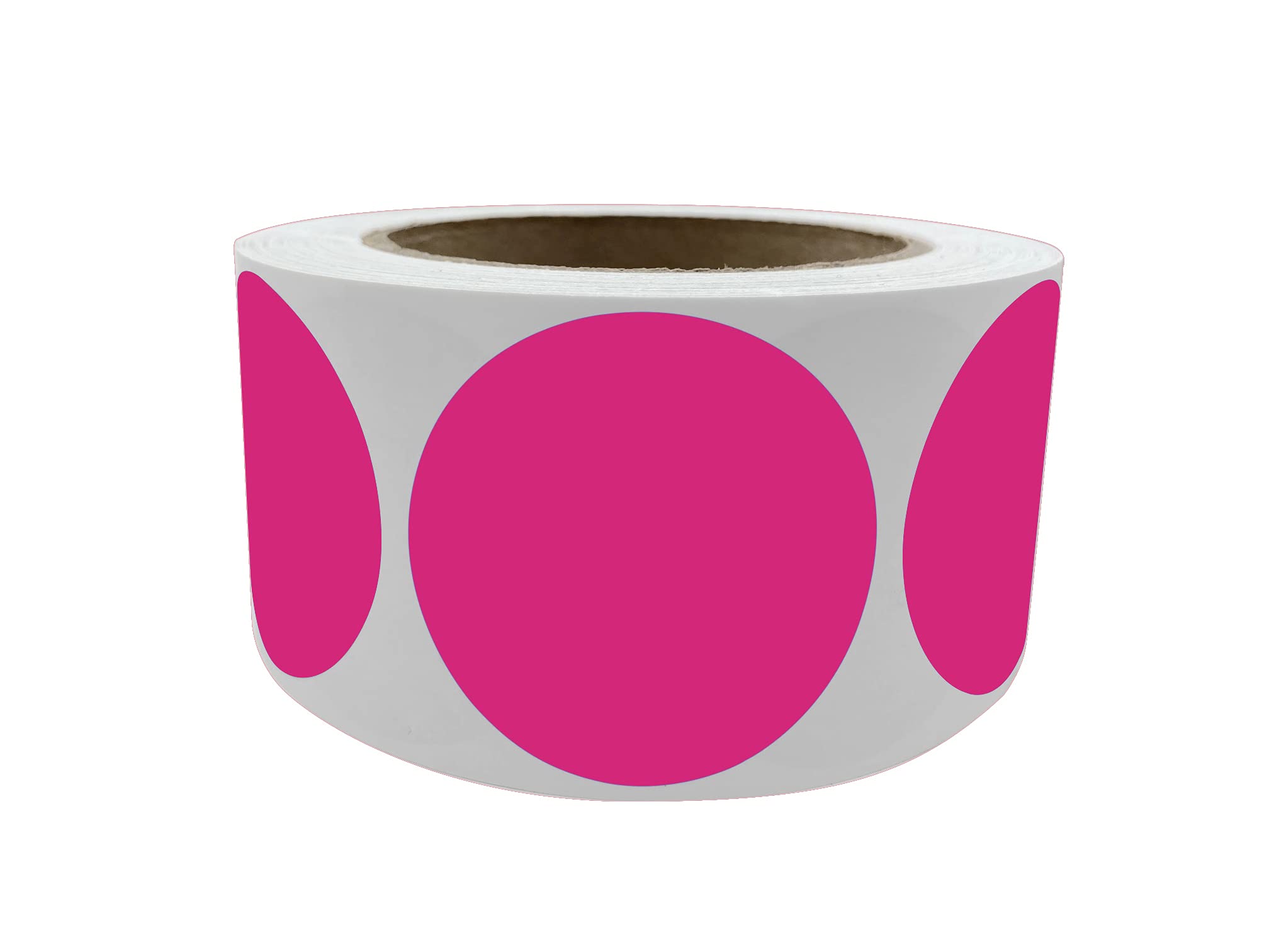 Royal Green Blank Circle Stickers on a Roll Pink Colour-Coding Labels 5cm (50mm) - 600 Pack