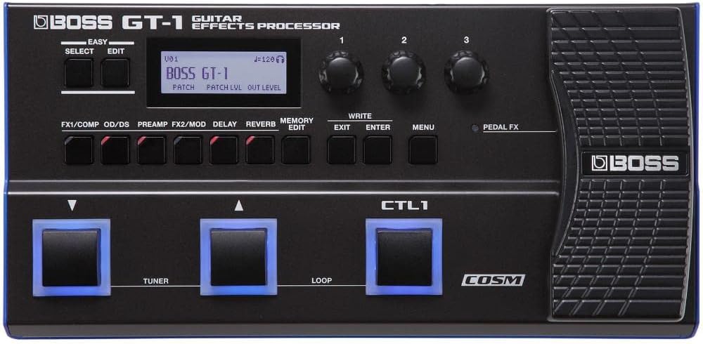 BOSS GT-1 Compact Guitar Effects Processor with Amps & Patches