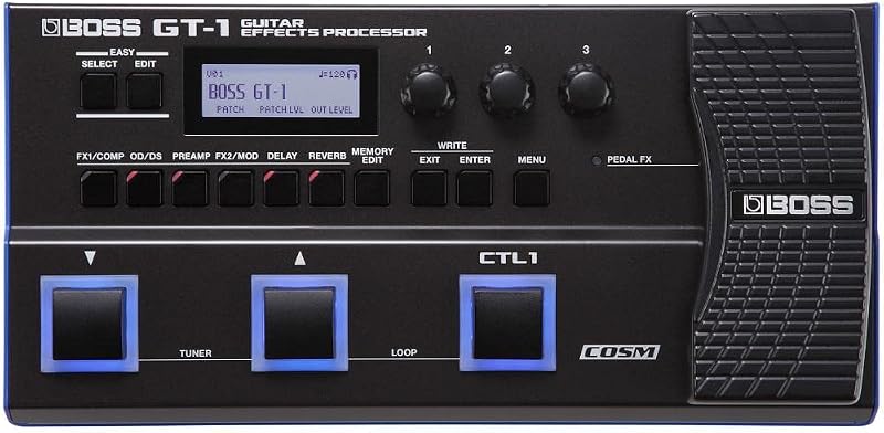 BOSS GT-1 Compact Guitar Effects Processor with Amps & Patches