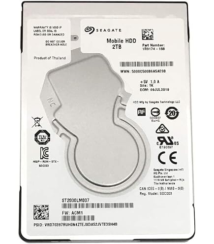 Amazon.com: Seagate ST2000LM015 Barracuda SATA3 HDD 2TB GB 2.5
