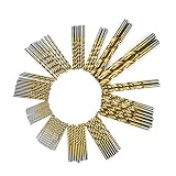 DRILLFORCE, 99PCS,HSS Titanium Coated Twist Drill Bits Set,1/16"-3/8",Metal drill, ideal for drilling on mild steel, copper, Aluminum, Zinc alloy etc.