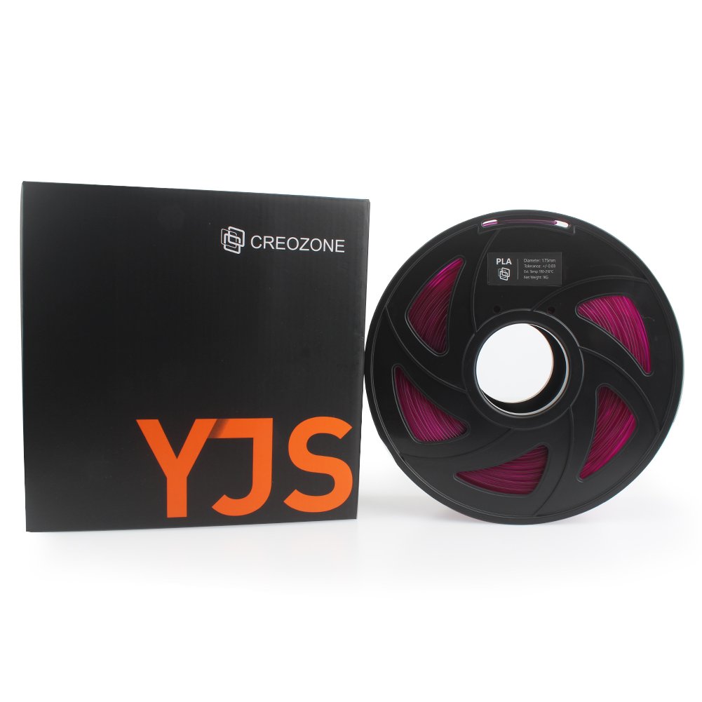 CREOZONE PLA 3D Printer Filament Clear Purple 1.75mm 1KG, 3D Printing Supplies, Dimensional Accuracy +/- 0.03mm, 2.2 LBS Spool, 3D Print Filament 1.75 for Most 3D Printer & 3D Pen