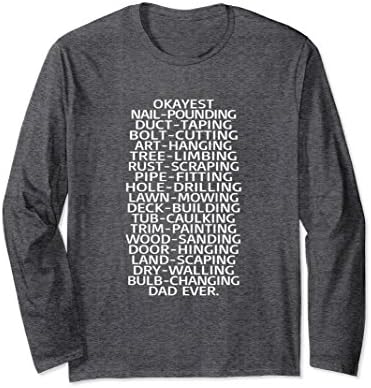 Unisex Handyman Dad List Okayest Dad Ever Birthday Father's Day Tee XL: Dark Heather