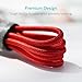 Anker Powerline+ Lightning Cable (3ft), Nylon Braided Charging Cable for iPhone Xs/XS Max/XR/X / 8/8 Plus / 7/7 Plus / 6/6 Plus / 5s and More (Red)