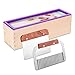 ZYTJ Silicone soap molds kit kit-42 oz Flexible Rectangular Loaf Comes with Wood Box,Stainless Steel Wavy & Straight Scraper for CP and MP Making Supplies primary