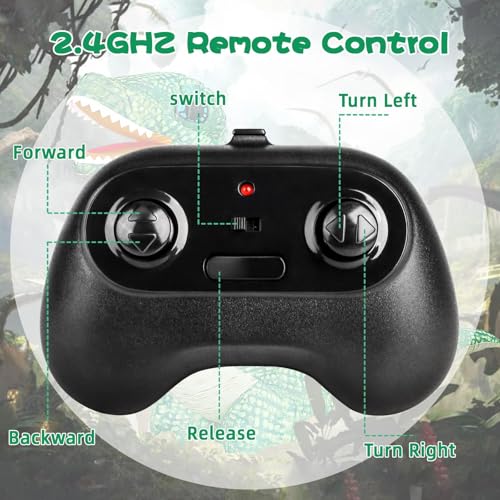Uniiking® Inflatable Dinosaur Toy for Kids, 2.4GHZ Remote Control Electric Toy with 360°Rotation, Rechargeable Walking Dinosaur Toys for Kids Boys Age 6-8 8-12 Christmas Birthday Gifts