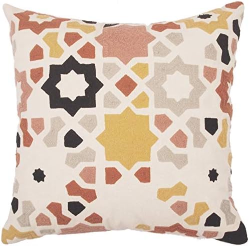 aRDENMEADCotton Cushion Covers 16x16. Embroidered Decorative Pillow. Set of 2 (Design02, Multi Color - 2)