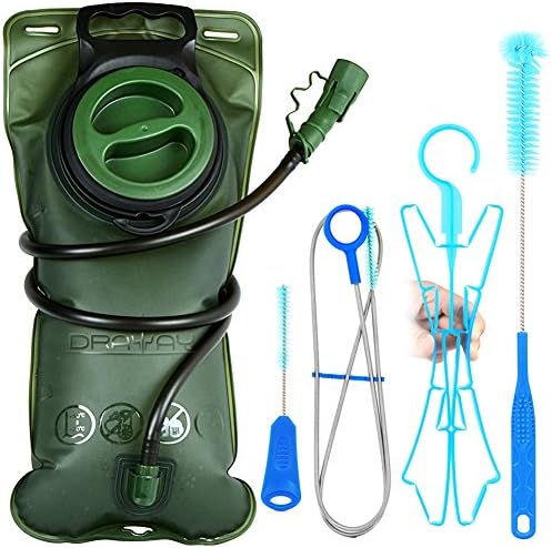Hydration Bladder Packs 2 Liter Military Green Water Reservoir + Cleaning Kit