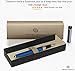 Dryden Designs Fountain Pen. Medium Nib Premium Box | 6 Ink Cartridges Included (Mysterious Blue)