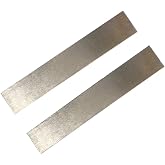 99.995% Pure Zinc Anode Sheet, Electrode Strip for Plating (2-Pack, 0.04" x 1" x 6")