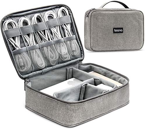Ipad Mini タブレット収納ケース トラベル箱型ポーチ 大容量 軽量 出張 内祝い 旅行 万能収納ケース グレー 単層式 M
