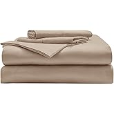 Miracle Made Extra Luxe Soft, Cool-to-The-Touch Cotton Bed Sheet Set, 4-Piece – Silver-Treated, Breathable, Lightweight Bedding – King Size, Sand