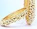 SANARA Indian Traditional Style Gold Plated Pearl Bangle Bracelets Set Bollywood Wedding Jewelry for Women (2.6)