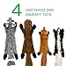 LEGEND SANDY Plush Animal Dog Toy Set, Value Pack 5 Squirrel Squeaky Toys Unstuffed Chew Toys with Storage Bag