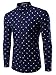 Mada Mens Casual Shirts Long Sleeve Slim Fit Dress Shirt
