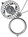 Artisan Owl Evil Eye 4x Magnifier Magnifying Glass Sliding Top Pendant Necklace, 30