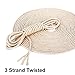 Blisstime Macrame Cord 3mm X 110Yards |Natural Cotton Macrame Rope|3 Strand Twisted Cotton Cord | Soft Undyed Cotton Rope for Decorative Projects (3mmx100m(About 110 yd))