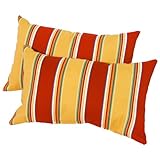 Greendale Home Fashions Rectangle Outdoor Accent Pillow (set of 2), Carnival