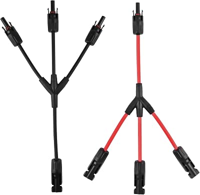 URAQT Solar Cable Y-Splitter 1to3 2Pcs 6mm² Parallel Adapter Y Cable
