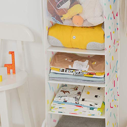 StorageWorks 5Shelf Jumbo Hanging Closet Organizer, Nursery Hanging