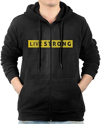 Livestrong Zipper Sweatshirts for Men Black