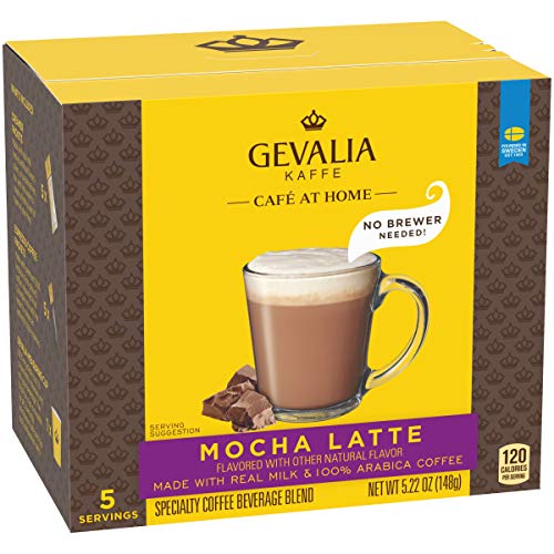 Gevalia Café at Home Instant Mocha Latte Coffee Kit (15 Kits, 3 Packs