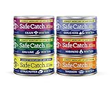 Safe Catch Seasoned Elite, Lowest Mercury Solid Wild Tuna Steak, 5 oz Can (Variety Pack of 6)