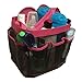 BlueOceanBos Mesh Shower Caddy Organizer plus PVC Zipper Bag - Perfect Gift for Her, Pink-Black