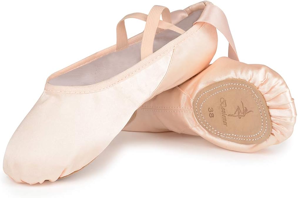 Chaussons De Danse Classique En Toile – Demi-pointe Pour Ballet, Yoga, Pilates – Pour Fille, Enfant, Femme – Lavable En Machine