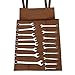 BT 1604 Bull Tools 20 Pocket Hand Crafted Hand Dyed H.W.100% Cotton Duck Canvas 15 Oz. Duck Canvas Metric or SAE Wrench and Tools Bag Organizer Roll Up Pouch - Cinnamon Brown