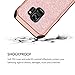 BENTOBEN Galaxy S9 Case, Samsung S9 Case 2 in 1 Glitter Bling Hard PC Cover Coat Sparkly Shiny Leather Hybrid Soft Bumper Shockproof Protective Phone Cases for Samsung Galaxy S9 (SM-G960U), Rose Gold